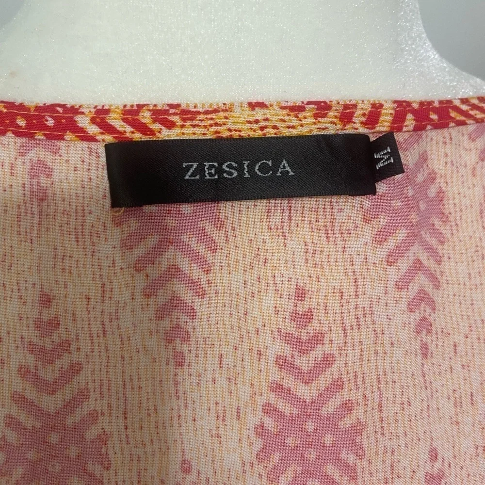 Zesica women's M bright and bold boho print true wrap dress EUC - Picture 8 of 9